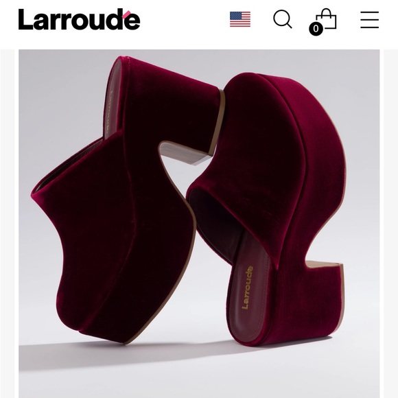 Larroude Miso deepsea velvet clogs - size 8 never worn! - Picture 3 of 13